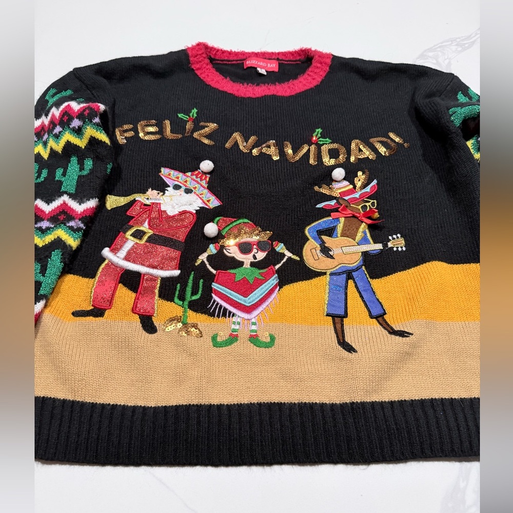 Blizzard Bay Feliz Navidad Holiday Sweater - Picture 3 of 10